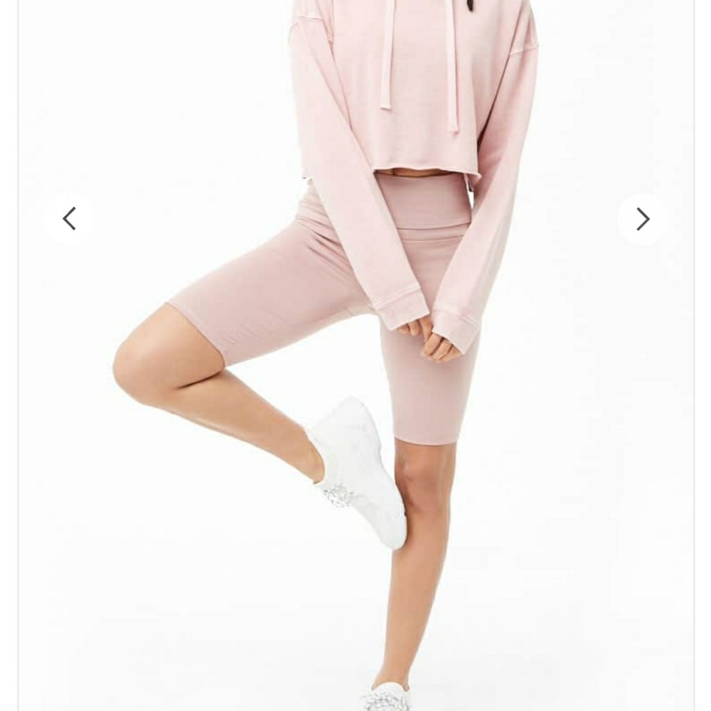 Forever 21 | Red | Crop Quarter | Zip Hoodie - Picture 6 of 8